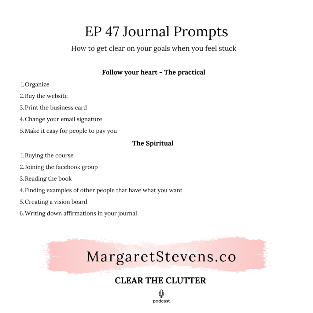 EP 47: How to get clear on your goals when you feel stuck - Margaret ...